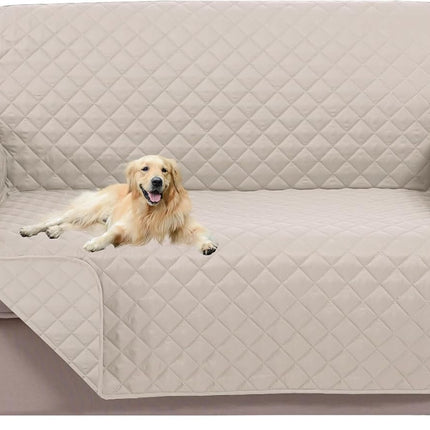 UNICE Home Reversible Sofa Cover Bundle Loveseat Cover(Sofa+Loveseat, Beige).