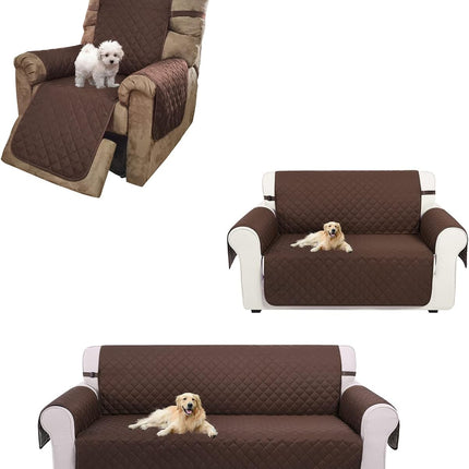 UNICE Home Reversible Sofa Cover Bundle Loveseat Cover,Chair Cover.