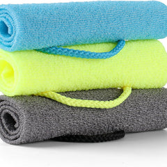 3 Pcs Exfoliating Net Sponge Body Scrubber Bath Towel.