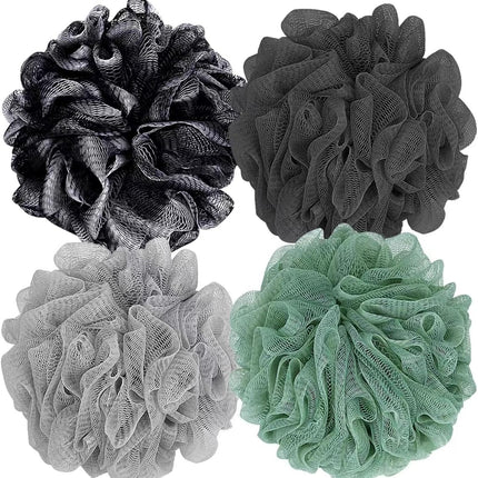 Loofah Bath Sponge Shower Loofa Bath Puff Body Scrubber Exfoliating Soft Premium 4 Pack.