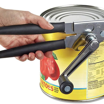 Crank Can Openers Manual,Heavy Duty Commercial Can Opener with Rubber-coated Long Handles.