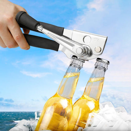Crank Can Openers Manual,Heavy Duty Commercial Can Opener with Rubber-coated Long Handles.