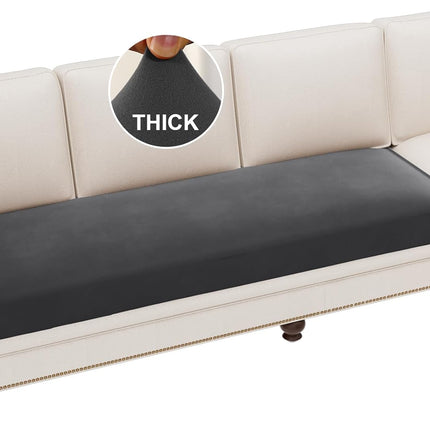 Fleece Couch Chion Covers Stretch Couch Covers for 3 Chion Couch Sofa Thick and Soft Couch Covers Washable (3 Seater Chion Cover, Grey).