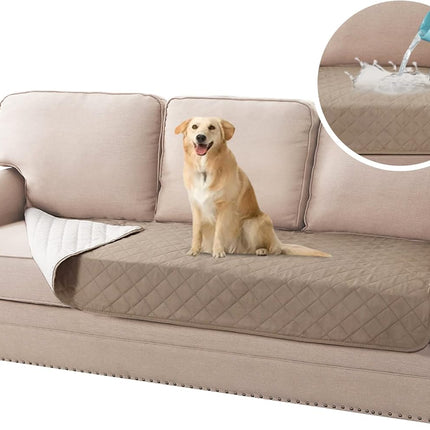 Couch Cover for Dogs Washable 100% Waterproof Sofa Chion Cover Dog Bed Cover Non-Slip Pet Blanket for Sofa Chion Protector, 35" x 74", Khaki.