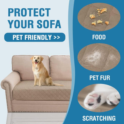 Couch Cover for Dogs Washable 100% Waterproof Sofa Chion Cover Dog Bed Cover Non-Slip Pet Blanket for Sofa Chion Protector, 35" x 74", Khaki.