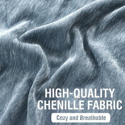Couch Slipcover Dog Sofa Covers Chenille Couch Cover for Pets Furniture Cover for Sofa Washable Sofa Slipcovers for 3 Chion Couch Sectional Furniture Protector, 71"X118", Stone Blue.