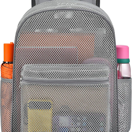 Duty Mesh Backpacks for Adults,See Through Backpack for Swimming Work Outdoor, Diving Backpack Carry Portable Oxygen Concentrators (Grey).