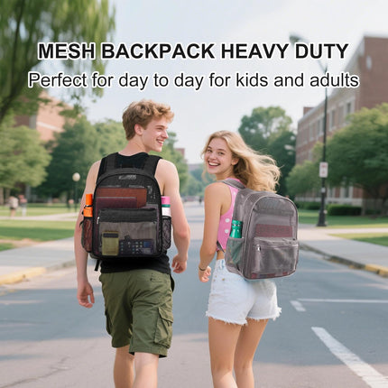 Duty Mesh Backpacks for Adults,See Through Backpack for Swimming Work Outdoor, Diving Backpack Carry Portable Oxygen Concentrators (Grey).