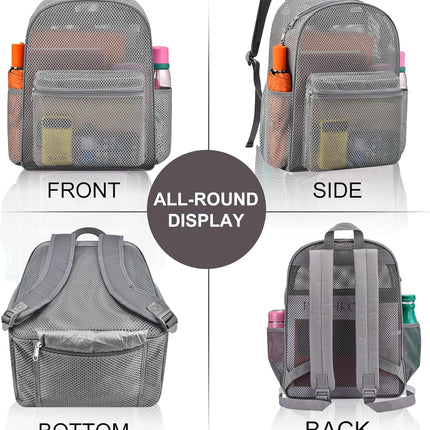 Duty Mesh Backpacks for Adults,See Through Backpack for Swimming Work Outdoor, Diving Backpack Carry Portable Oxygen Concentrators (Grey).