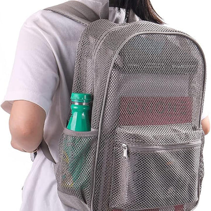 Duty Mesh Backpacks for Adults,See Through Backpack for Swimming Work Outdoor, Diving Backpack Carry Portable Oxygen Concentrators (Grey).