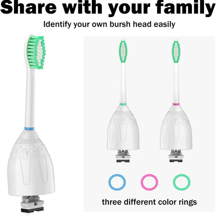 Toothbrh Heads for Philips Sonicare Replacement Brh Heads Medium Soft Dupont Bristles Electric Toothbrh Replacement Heads Fit E-Series Essence Xtreme Elite Advance and CleanCare, 6 Pack.
