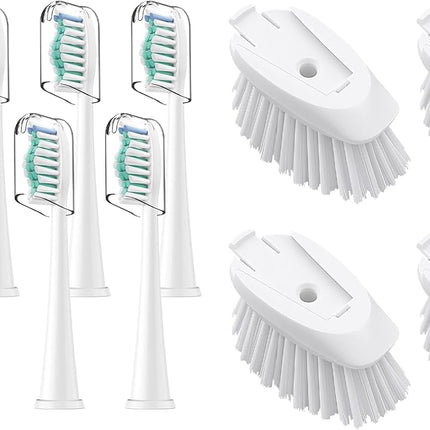 Toothbrh Heads & Dish Brh Refills 4 Pack OXO Dish Scrubber Philips Sonicare Soft Dupont Bristles Replacement Toothbrh Heads for Oral Care.