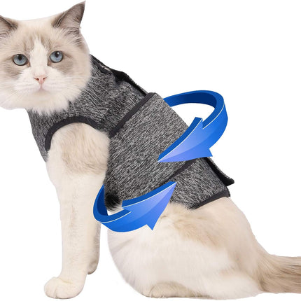 Cat Anxiety Jacket, Anxiety Vest for Cats, Cat Anti Anxiety Vest, Shirt for Cat, Cats Calming Wrap Vet Recommended Calming Solution Vest for Fireworks, Travel, Separation.