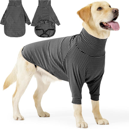 Recovery Suit for Dogs After Surgery Female Male Dog Onesie Neuter Spay Body Suit with Sleeve for Small Medium Large Dogs, Pet Pajama Clothes Anti Licking Surgical Wound Cone Alternative Black.
