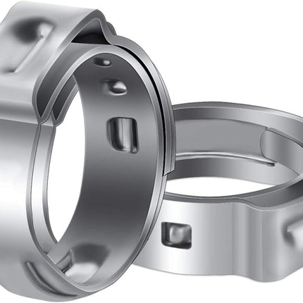 50 Pack 1/2 Inch PEX Cinch Clamps, Stainless Steel Rings Pinch Clamps for PEX Tubing Pipe Fitting Connections (1/2 Inch).