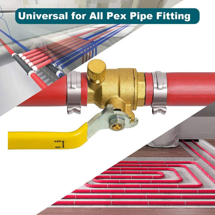 50 Pack 1/2 Inch PEX Cinch Clamps, Stainless Steel Rings Pinch Clamps for PEX Tubing Pipe Fitting Connections (1/2 Inch).