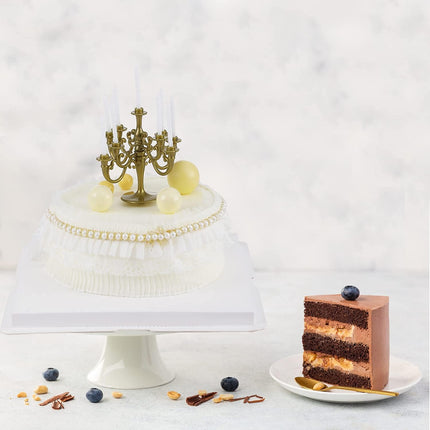 10 inch Clear cake Box, Large Transparent cake Box,tall cake boxes with Ribbon,10x10x9inch - Suitable for packing 8" or 10" cakes,Clear Gift Display Box for Carry Tall Layer Gift-6Pcs-White.