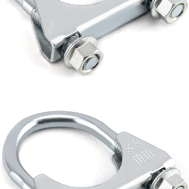 U-Bolt Muffler Tip Exhaust Hook, 1-1/2" OD 2Pcs Stainless Steel Universal Silencer Exhaust Clip.