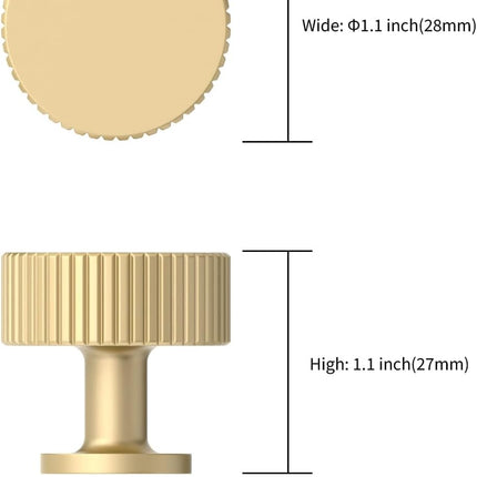 10 Pack Brushed Gold Kitchen Cabinet Knobs Drawer Cabinet Hardware Zinc Knobs for Dresser Drawers.