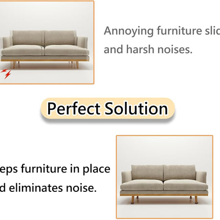 1.5x1.5 Round Rubber Furniture Caster Cups, Anti-Sliding Furniture Pads Bed Stopper Floor Protectors with Grip - Protect Any Flooring.