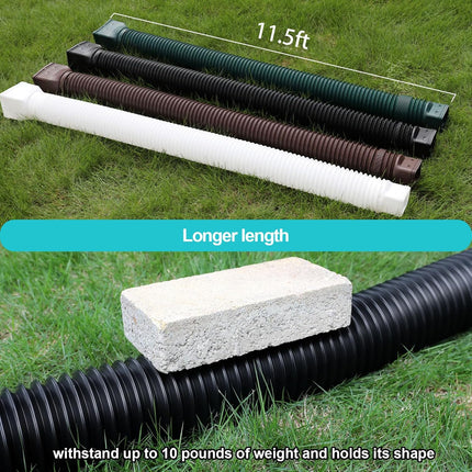 11.5ft Long Gutter Downspout Extensions Flexible, 4" Diameter Drain Downspout Extender, Down Spout Drain Extender for Rainwater Drainage, Extendable from 2.6ft to 11.5ft(Black).