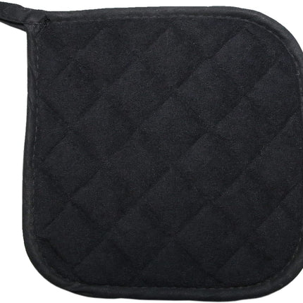 5 PCS Pot Holders for Kitchen, Cotton Potholers with Great Heat Resistance, Hot Pads, Trivets for Cooking and Baking Black.