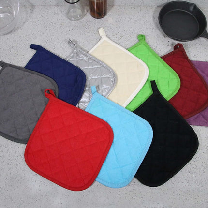 5 PCS Pot Holders for Kitchen, Cotton Potholers with Great Heat Resistance, Hot Pads, Trivets for Cooking and Baking Black.