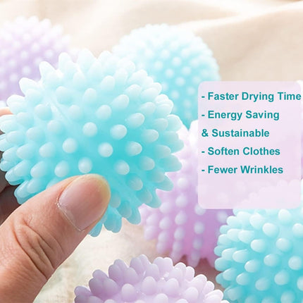Reusable Laundry Dryer Balls - Eco Friendly Fabric Softener Alternatives Soften and Fluff Laundry Wrinkle Release(Set of 4 Random Color).