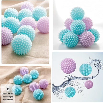 Reusable Laundry Dryer Balls - Eco Friendly Fabric Softener Alternatives Soften and Fluff Laundry Wrinkle Release(Set of 4 Random Color).