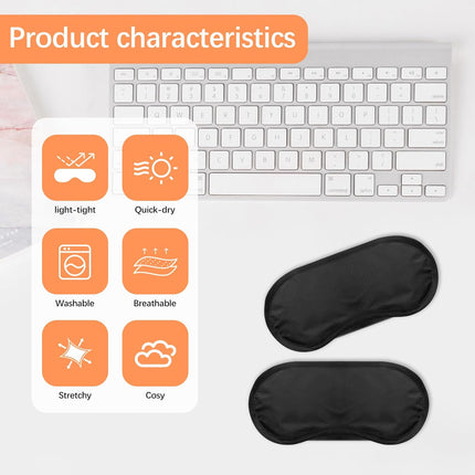 40 Pcs Eye Mask Sleep Masks Bulk Blindfolds for Team Building Party Games with Nose Pad and Adjustable Strap for Women Men 4 Layers Black Blindfold Sleeping Mask.