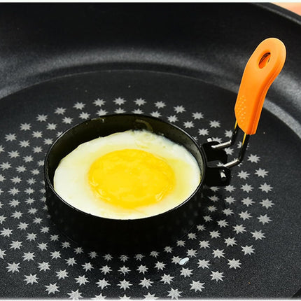 3.5" Egg Rings Set of 4 with Silicone Handle, Large Ring for Frying Eggs, Round Mold for English Muffins - Griddle Cooking Shaper for Indoor Camping Breakfast Sandwiches w/Silicone Oil Brush.