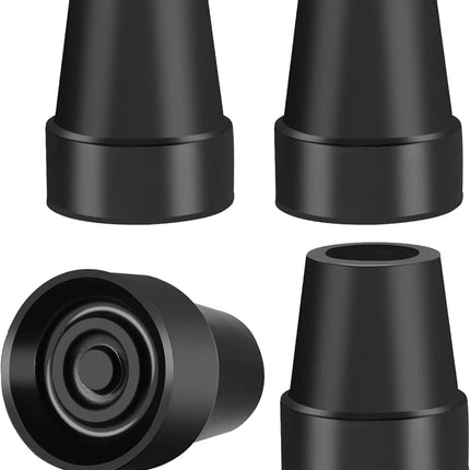 4Pcs Cane Tips 3/4 Inch Heavy Duty Rubber Cane Tips, Anti Slip Replacement Rubber Tips for Canes, Walking Sticks.