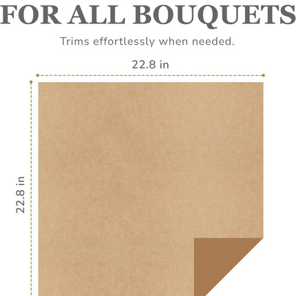 20 Sheets Premium Flower Wrapping Paper | Waterproof Flower Wrapping Paper for Bouquets | Double Sided Floral Bouquet Sheets | DIY Gifts Colorblend Kraft Look.