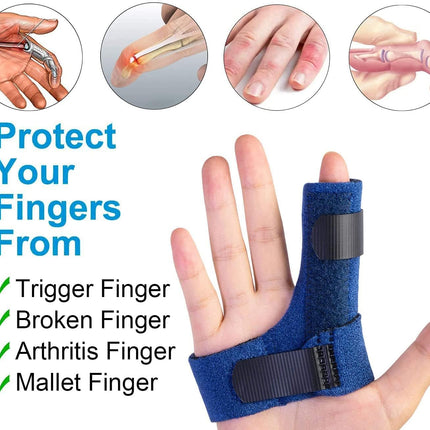 Finger Brace, Trigger Finger Splint for Index Middle Ring Pinky Finger Arthritis Pain, Tendon Injury, Broken Mallet Finger Stabilizer Supports for Dislocated Knuckle Immobilizer Wrap for.
