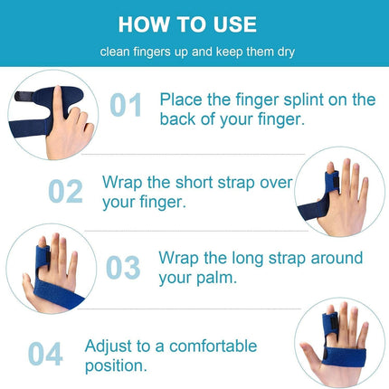 Finger Brace, Trigger Finger Splint for Index Middle Ring Pinky Finger Arthritis Pain, Tendon Injury, Broken Mallet Finger Stabilizer Supports for Dislocated Knuckle Immobilizer Wrap for.