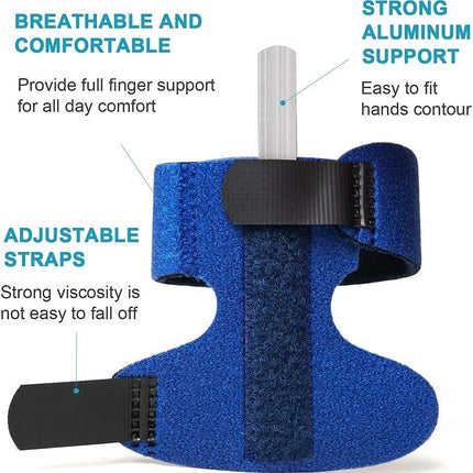 Finger Brace, Trigger Finger Splint for Index Middle Ring Pinky Finger Arthritis Pain, Tendon Injury, Broken Mallet Finger Stabilizer Supports for Dislocated Knuckle Immobilizer Wrap for.