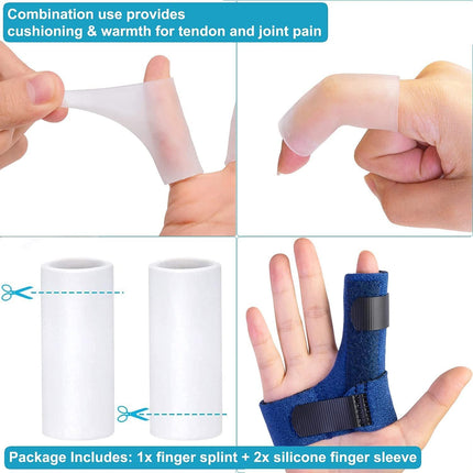 Finger Brace, Trigger Finger Splint for Index Middle Ring Pinky Finger Arthritis Pain, Tendon Injury, Broken Mallet Finger Stabilizer Supports for Dislocated Knuckle Immobilizer Wrap for.