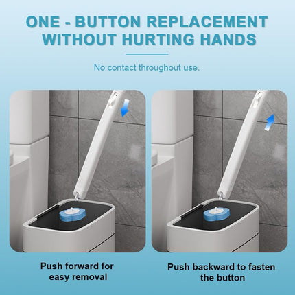 Disposable Toilet Brush with 48 Refills,Toilet Cleaning Supplies,Toilet Wand Brush Starter Kit,Wall Mounted Toilet Bowl Cleaner Brush with Holder for Bathroom Deep Cleaning & Hygiene (White).
