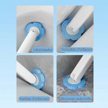 Disposable Toilet Brush with 48 Refills,Toilet Cleaning Supplies,Toilet Wand Brush Starter Kit,Wall Mounted Toilet Bowl Cleaner Brush with Holder for Bathroom Deep Cleaning & Hygiene (White).