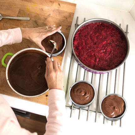 4 Inch Small Cake Pan Set of 3, Stainless Steel Mini Round Smash Cake Baking Pans, Non-Toxic & Healthy, Mirror Finish & Dishwasher Safe.