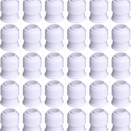 30 Pieces Coupler Piping Bag Plastic Standard Couplers Cake Decorating Pipe Tip for Frosting Icing Nozzles (1.2 x 1 Inch).