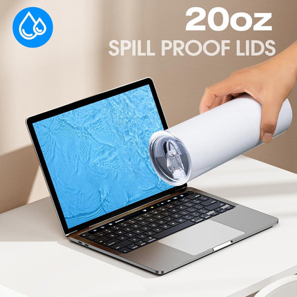 3 Pack 20oz Skinny Straight Body Stainless Steel Tumbler Replacement Lid，Spill Proof Splash Resistant Silicon Sliding cover for 2.76inch mouth，Straw Friendly for work, travel and Daily Life.