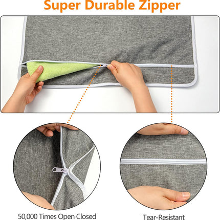 XL Hanging Laundry Hamper, Extra Large Tear-resistance Door Hamper with 2 Types Hooks for Dirty Clothes, Save Bathroom Space Hanging Laundry Bag (36.5x 22 Inch,Grey).