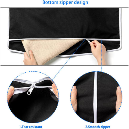 2 Pack XL Hanging Laundry Hamper, Extra Large Tear-Resistant Door Organizer with 2 Hook Types, Space-Saving Laundry Bag (36.5" x 22", Black).