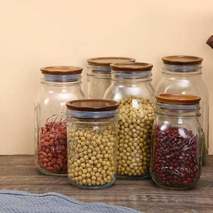 12 Pack Wide Mouth Mason Jar Lids, Reusable Canning Lids with Wooden and Silicone Seals - Perfect for Canning and Preserving in Mason Jars, Brown (12PCS Wide Lids).