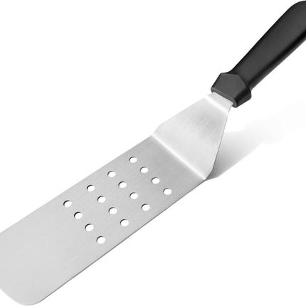 38385 Plastic Handle Flexible Grill Turner/Spatula, Perforated, 14.5-Inch, Black.
