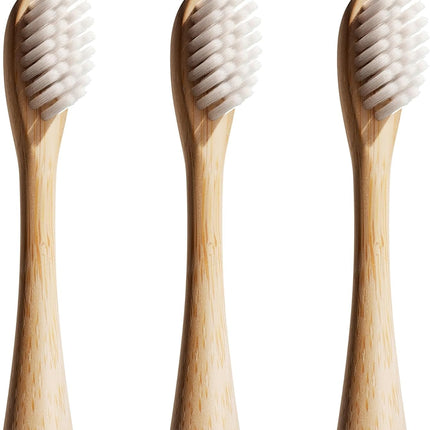 Bamboo Replacement Heads 3 Pack - Exclusive to  Sonic Electric Toothbrush - Soft Bristle Bamboo Heads - Made with Eco Loving Renewable Bamboo.