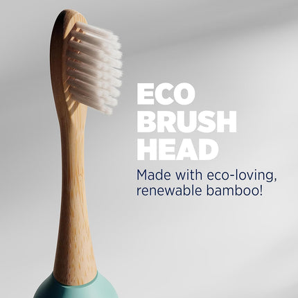 Bamboo Replacement Heads 3 Pack - Exclusive to  Sonic Electric Toothbrush - Soft Bristle Bamboo Heads - Made with Eco Loving Renewable Bamboo.