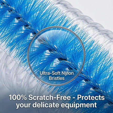 67" Flexible Drain Brush Set, Double Ended Long Hose Pipe Cleaner with 2 Pcs 8.2" Straw Cleaning Brushes, Nylon Tube Cleaner Tool for Refrigerator Defrost, Aquarium Filter, Sink Drain.