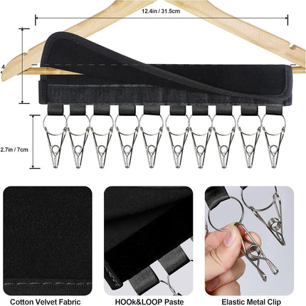 Hat Rack for Baseball Caps Hat Organizer Holder for Hanger & Room Closet Display, 2Pack 10 Hat Storage Clips for Hang Ball Caps Beanie, for Men Gift, Not Including Hangers & Hats (2PC Black).